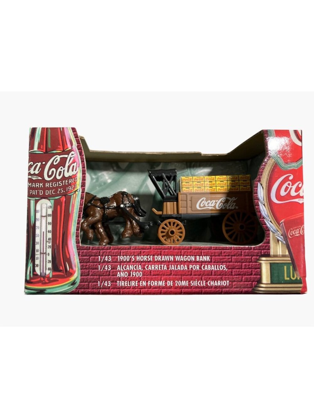 Coca-Cola Die-Cast Metal 1:43 Scale 1900's  Horse Drawn Wagon Bank